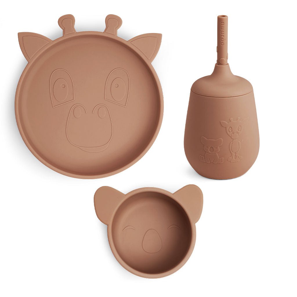 Nuuroo Dian Siliconen Eetset 3-Pack Chocolate Malt