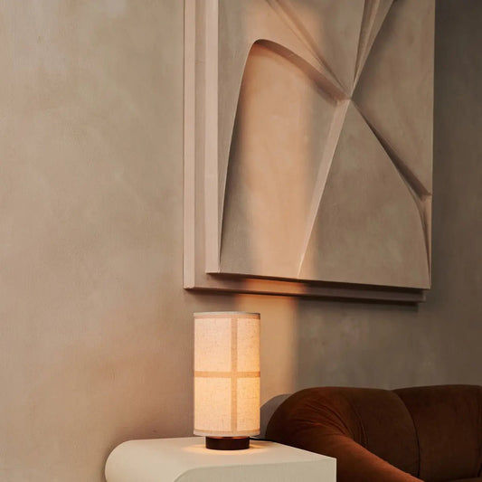 Sakura Donkerbruine Tafellamp | Linnenmix Schaduw & Stijlvolle Verlichting