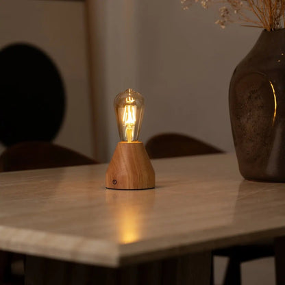 Zavi Lichtbruine oplaadbare tafellamp