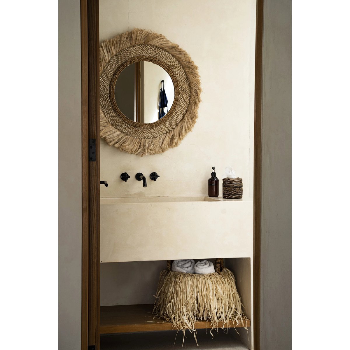 De Raffia-mand - M – Bazar Bizar Living (foto 2 van 7)