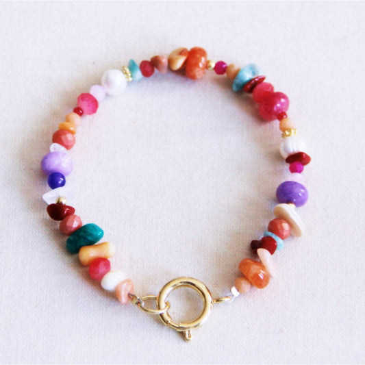 Gemengde kralenarmband - kleurenmix