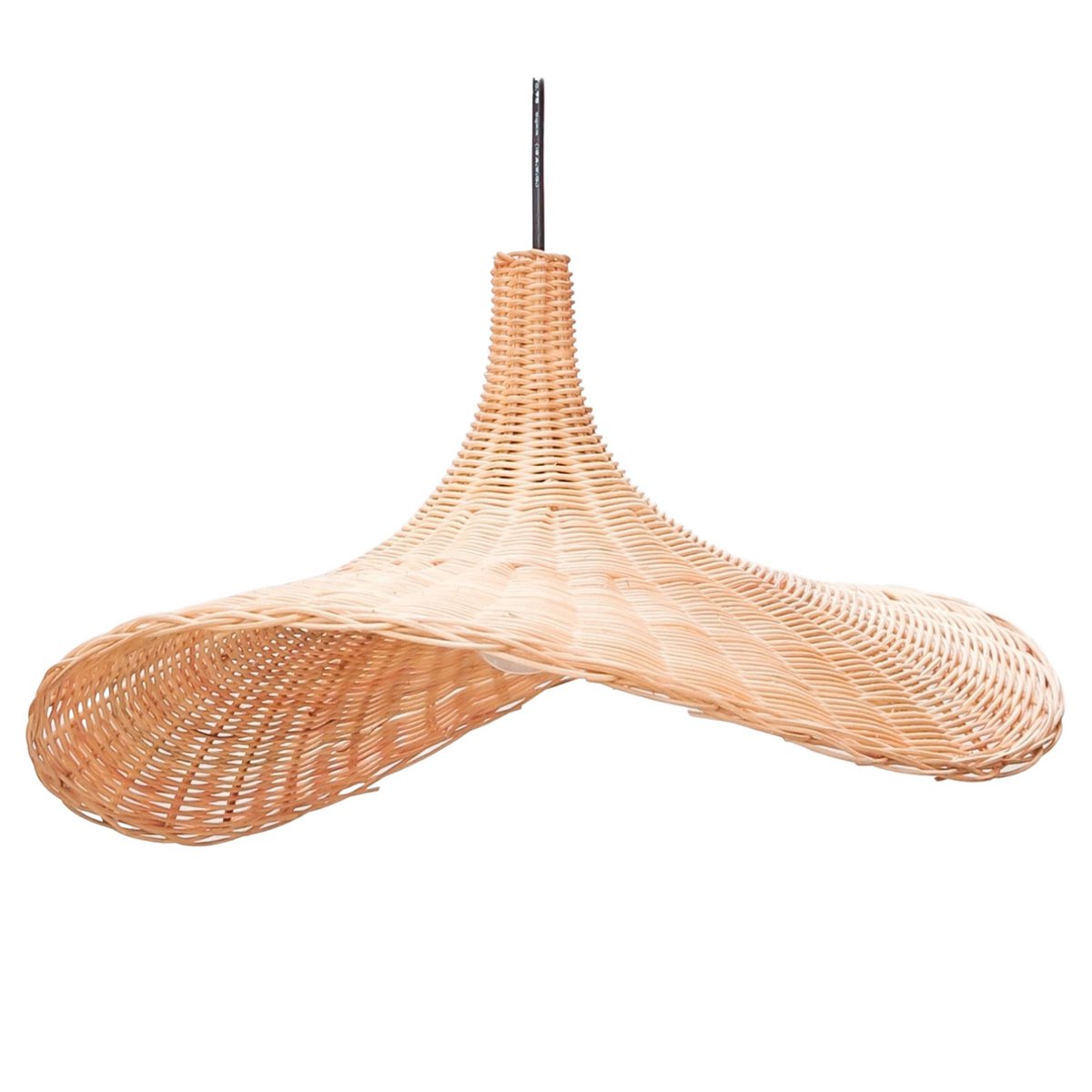 Rotanlamp | Natuurlijke lampenkap SAYAN trechtervormige hanglamp gemaakt van natuurlijke vezels (2 maten) – Soeji (foto 8 van 8)