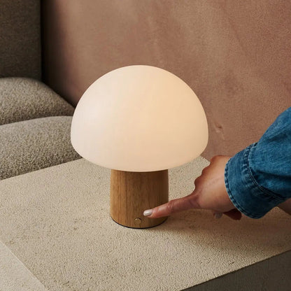 Mia Lichtbruine stijlvolle oplaadbare tafellamp