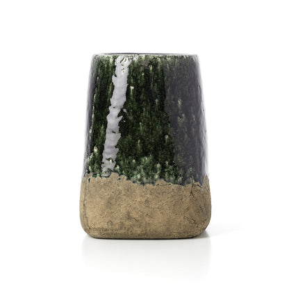 De Moss Conische Plantenbak - Betongroen - L