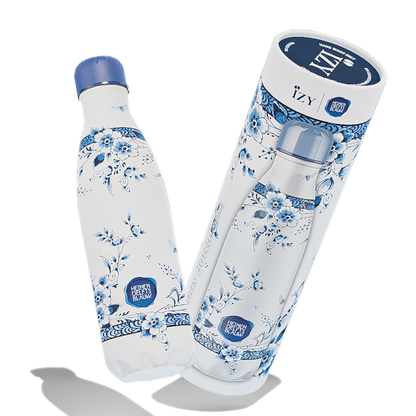 IZY Thermosfles – Heinen Delfts Blauw Faience – 500ML