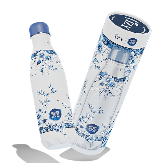 IZY Thermosfles – Heinen Delfts Blauw Faience – 500ML