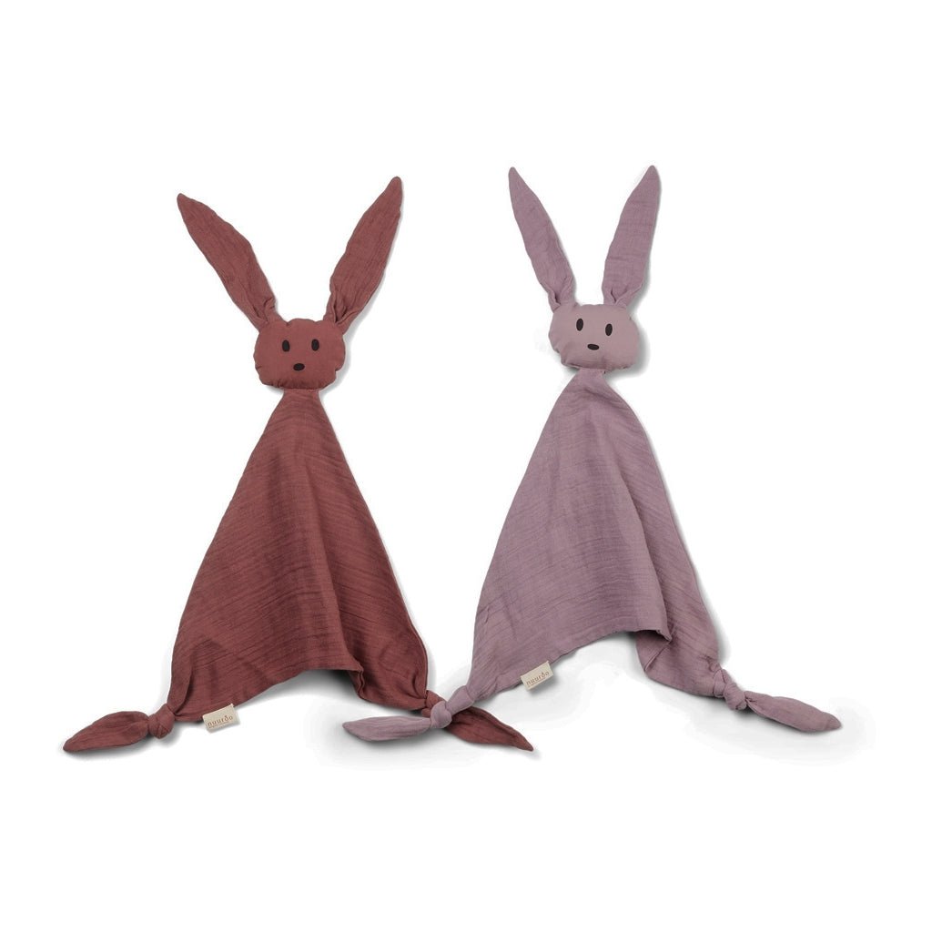 Nuuroo Ado Knuffeldoekje – 2-pack – Woodrose / Mahonie