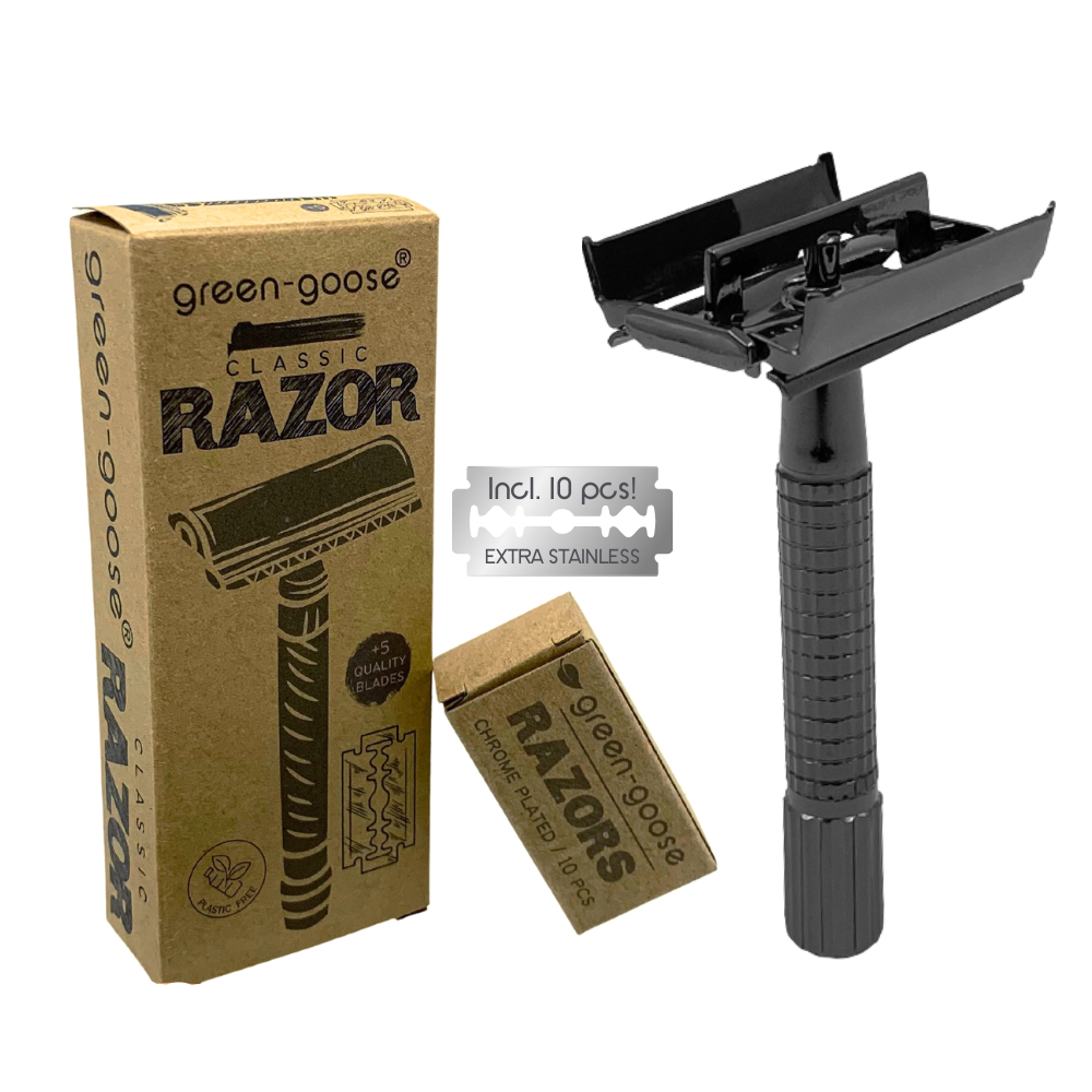 Green-Goose Klassieke Scheerset – Zwart