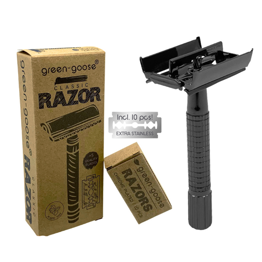 Green-Goose Klassieke Scheerset – Zwart
