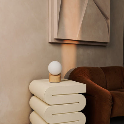 Quin Lichtbruine Houten Lamp