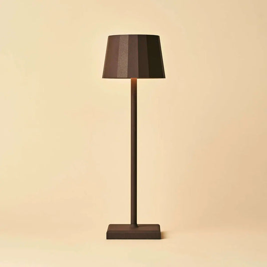William Mocha Brown Rechargeable Table Lamp | Wireless Charging & 120-Hour Battery Life