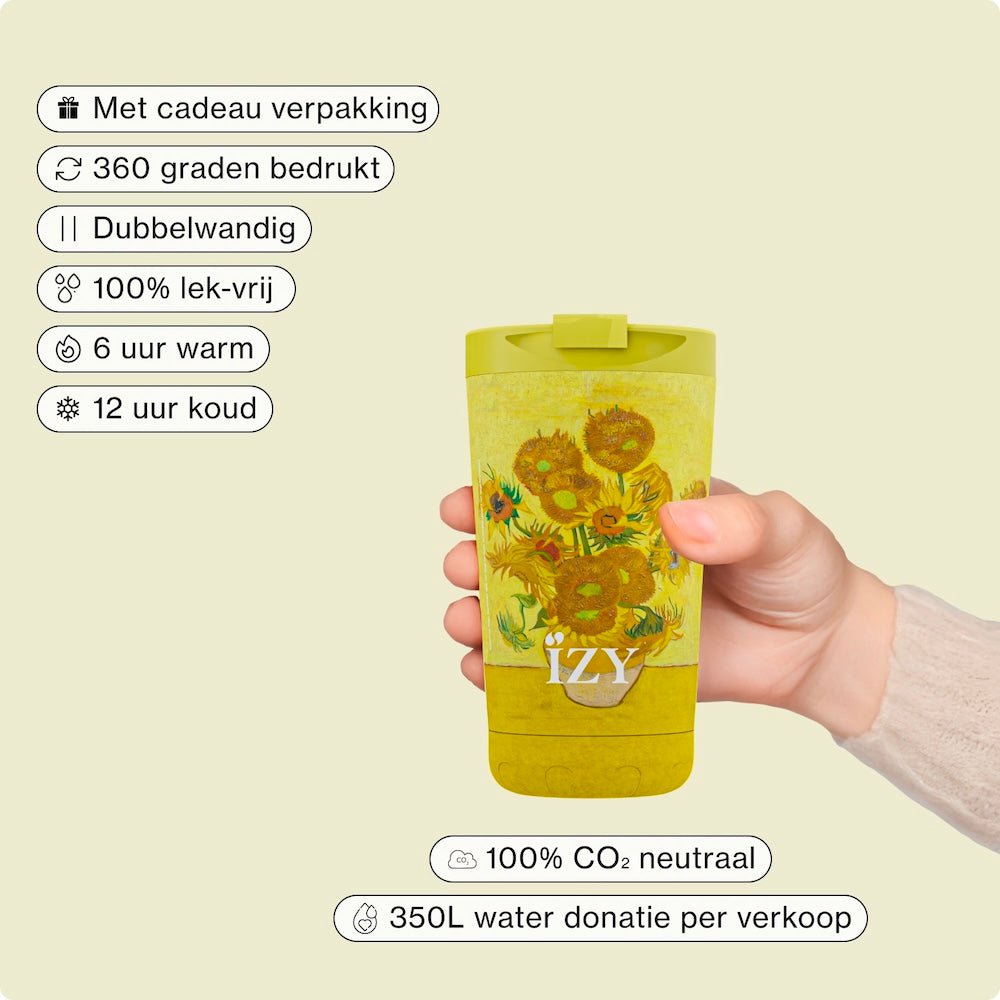 IZY Thermos Mok – Sunflowers – 350ML