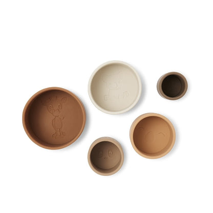 Nuuroo Vanja Siliconen Stapeltoren – Bruine Kleurenmix