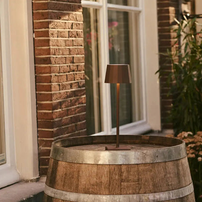 William Mocha Brown Rechargeable Table Lamp | Wireless Charging & 120-Hour Battery Life