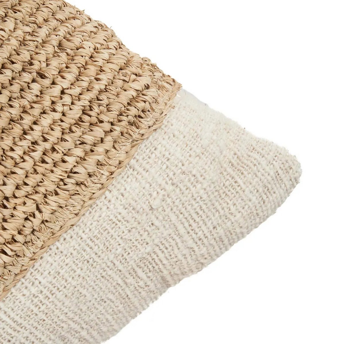 De Raffia Stempel Kussenhoes - Natuurlijk – Bazar Bizar Living (foto 9 van 9)