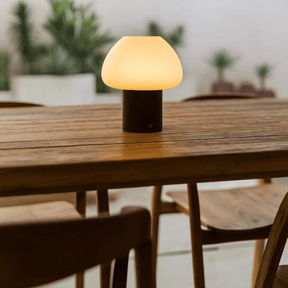 Fynn Donkerbruine Houten Oplaadbare Lamp