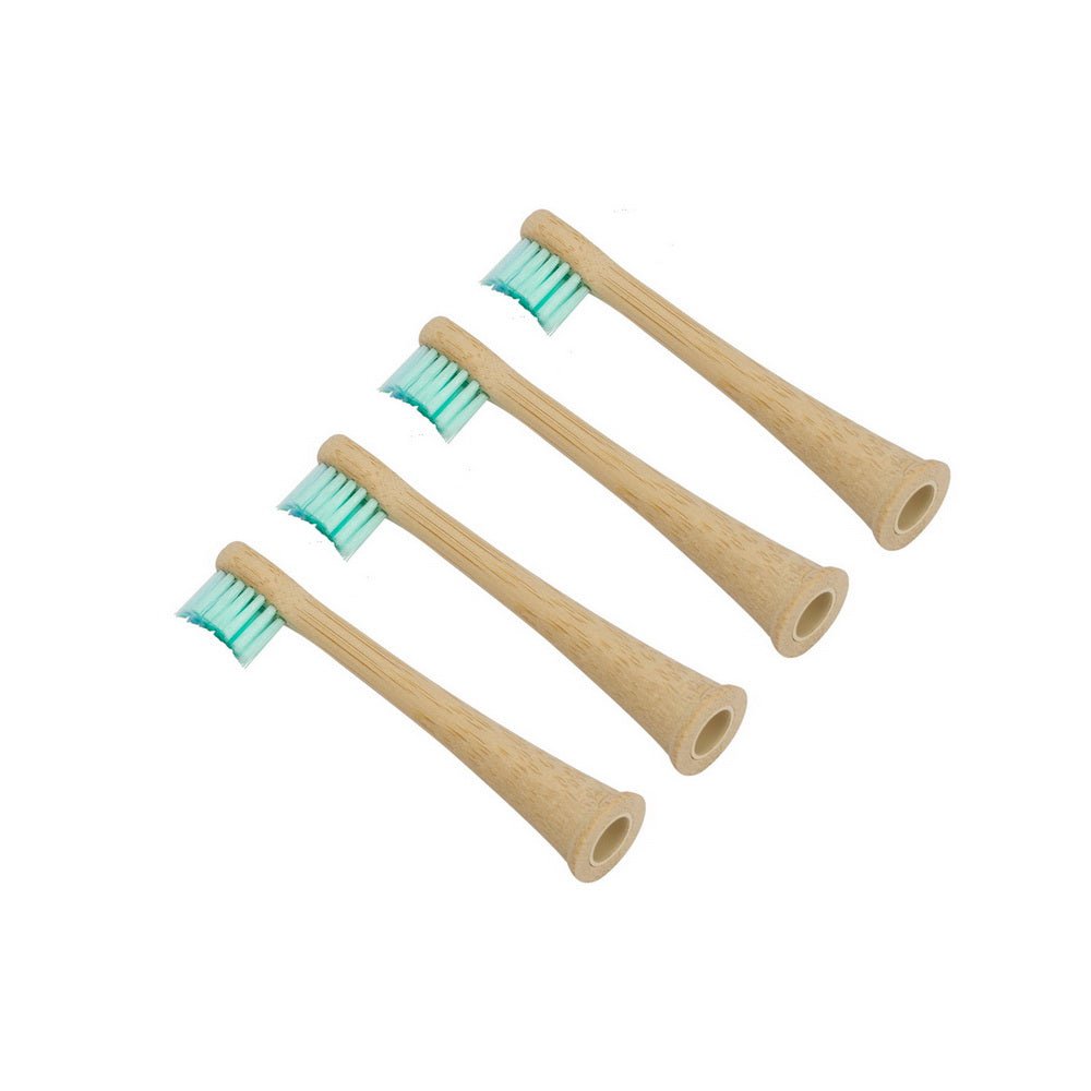 Green-Goose Sonicare Bamboe Opzetborstels Kinderen - 4 Stuks - Groen