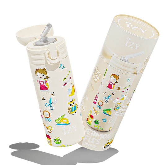 IZY Kids Thermosfles – Yellow School – 350ML