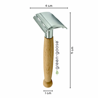 Green-Goose Klassiek Scheermes met Scheerzeep en Scheerkwast – Bamboe