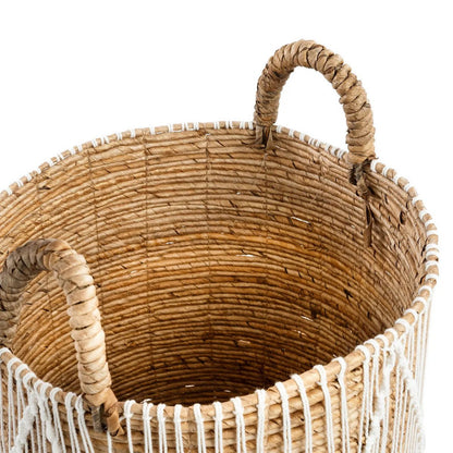 De rechte gestikte macrame -mand - m