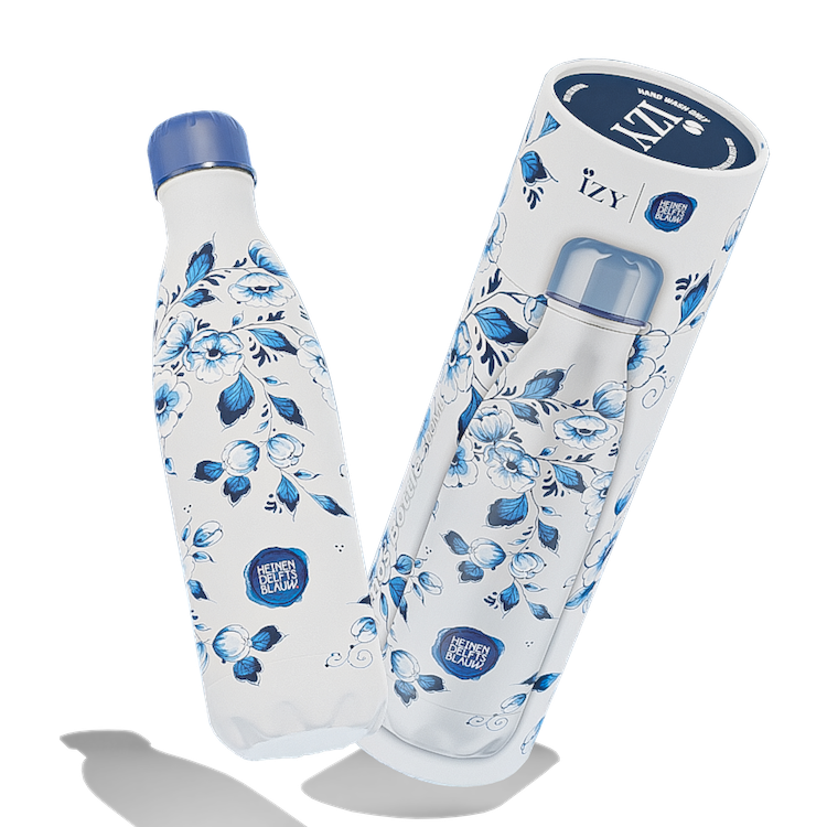 IZY Thermosfles – Heinen Delfts Blauw Blossom – 500ML