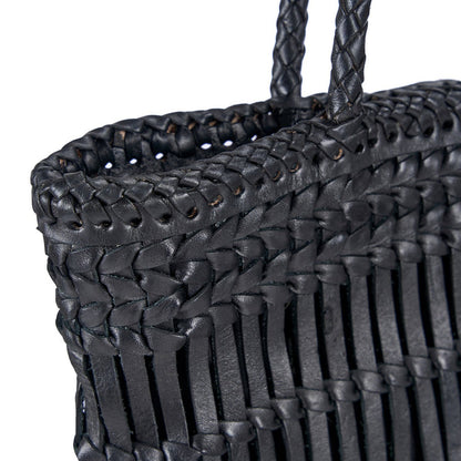 De haute tote tas - zwart