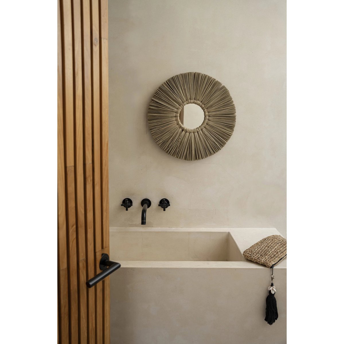 De Alang Alang Spiegel - Naturel - S – Bazar Bizar Living (foto 3 van 10)