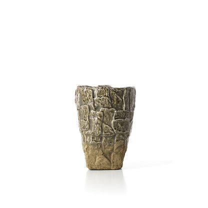 De Rock Texture Vaas - Grijze steen - S