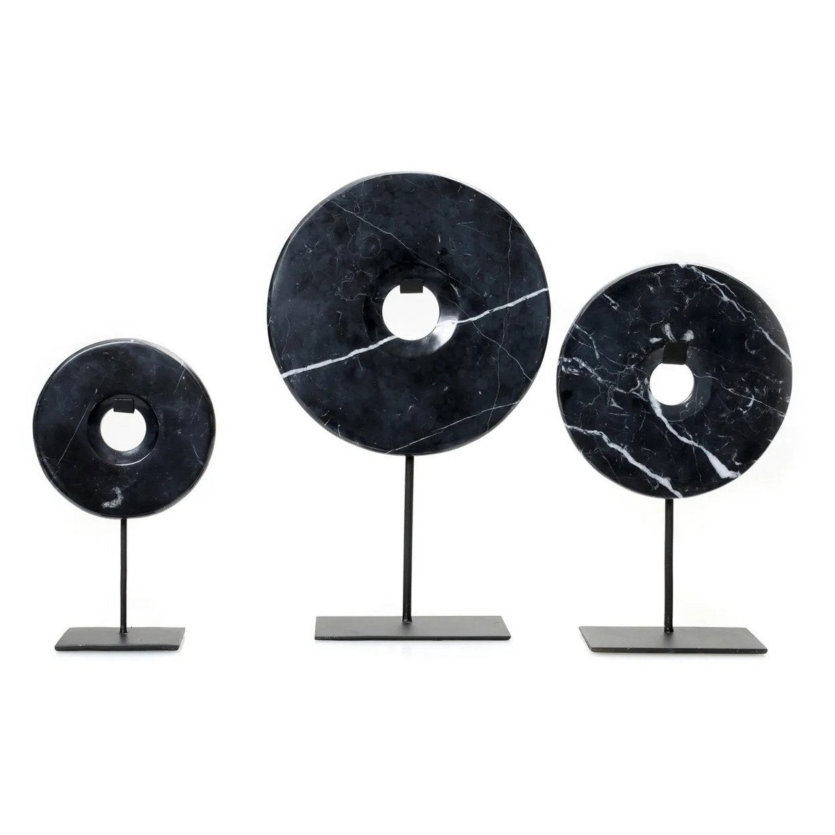 The Marble Disc on Stand - Zwart - L – Bazar Bizar Living (foto 3 van 4)