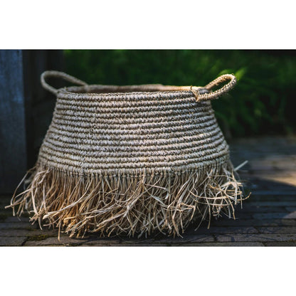 De raffia luxe manden - natuurlijk - groot