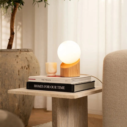 Quin Lichtbruine Houten Lamp
