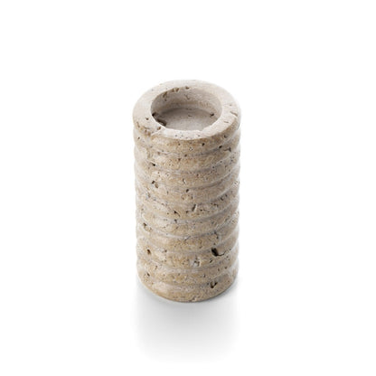 De Travertine Ripple T-Lichthouder - Beige - L