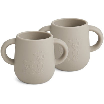 Abiola Siliconen Drinkbeker – 2-pack | Kleur: Kasseien | 145 ml