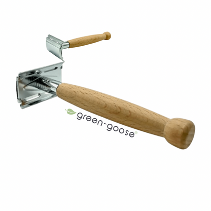 Green-Goose Klassiek Scheermes met Scheerzeep en Scheerkwast – Bamboe
