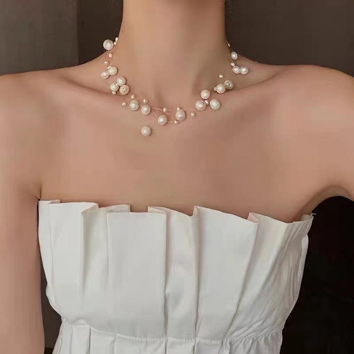 LanLivia Choker met Zoetwaterparels