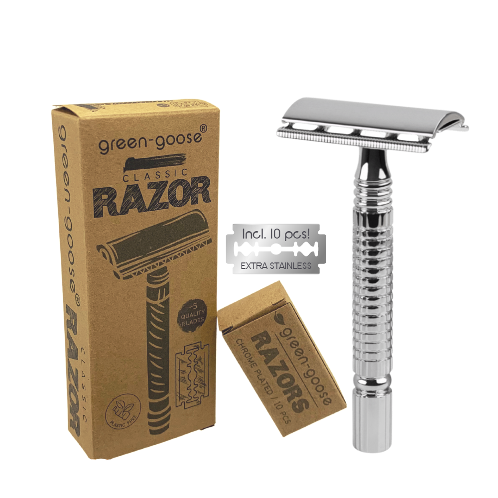 Green-Goose Klassieke Scheerset – Zilver