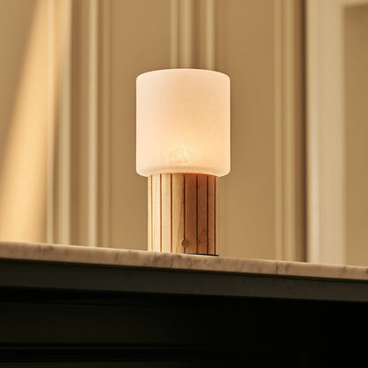 Ingmar Light Brown Rechargeable Table Lamp | Cordless, 3 Light Colors & Dimmable