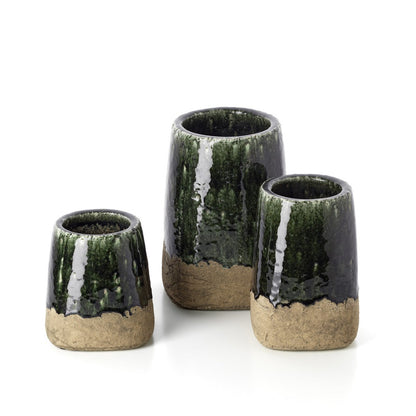 De Moss Conische Plantenbak - Betongroen - M