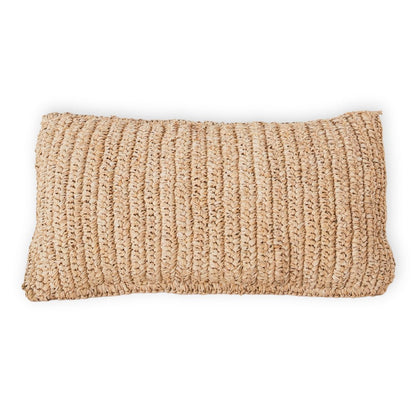 Raffia Sierkussen 50x30 cm met vulling Decoratief kussen Bankkussen DALUNG