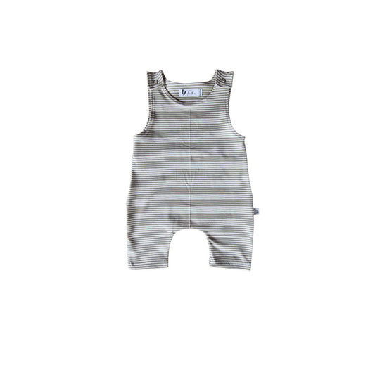 Jumper kort kleine strepen salie