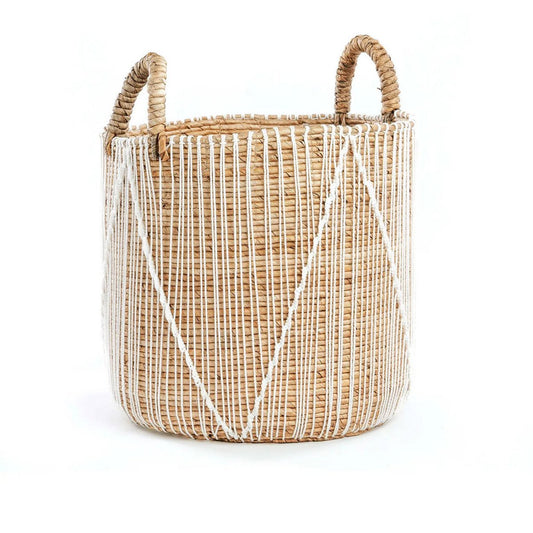 De rechte gestikte macrame -mand - m