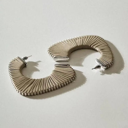 LanLivia Geweven Leather Hoops