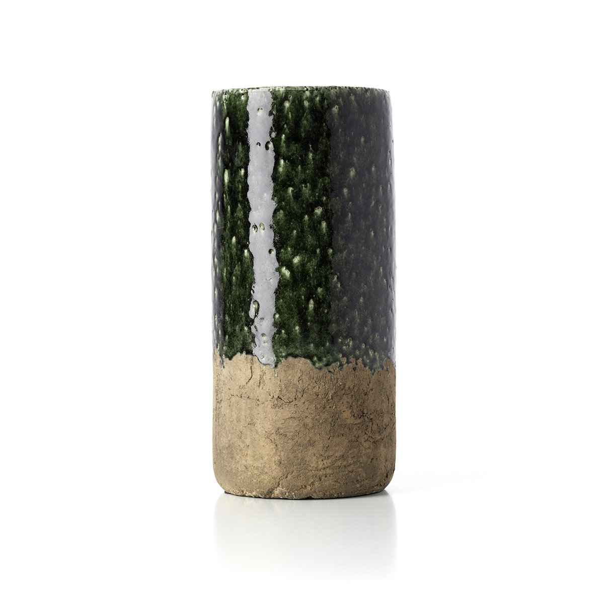 The Moss Cylinder Vase - Concrete Green - L – Bazar Bizar Living