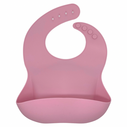 Green-Goose Silikonlätzchen und Bambusbesteck - Rosa