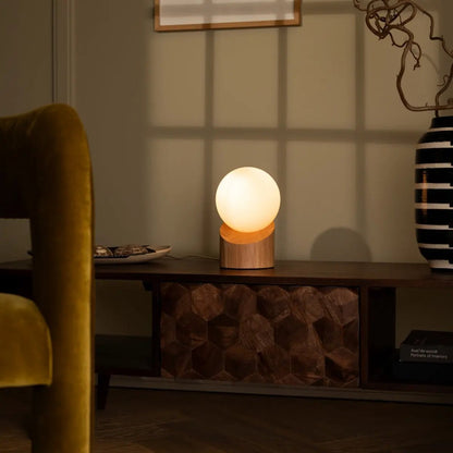 Quin Lichtbruine Houten Lamp