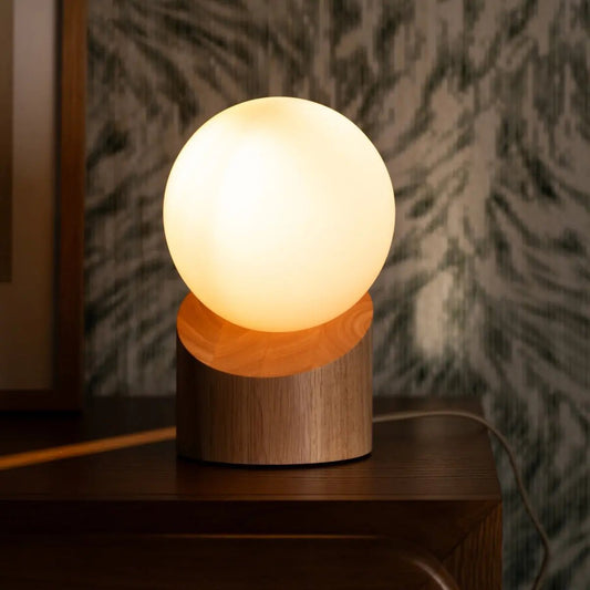 Quin Lichtbruine Houten Lamp