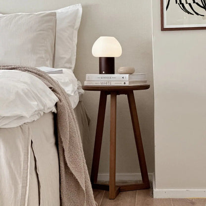 Fynn Donkerbruine Houten Oplaadbare Lamp