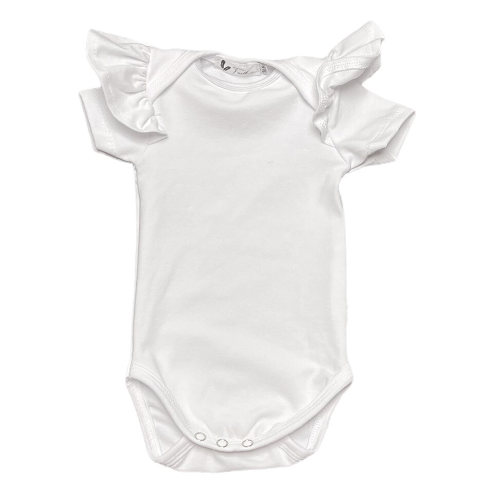 Rompertje Korte Mouw Ruffle White