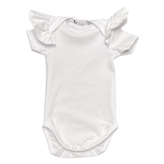 Rompertje Korte Mouw Ruffle White
