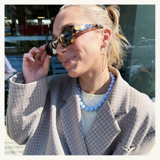Kralenketting XXL - lichtblauw
